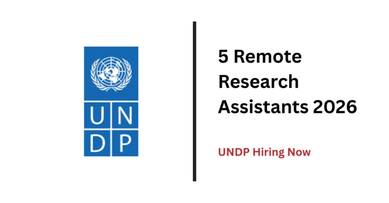 UNDP Hiring Now: 5 Remote Research Assistant Jobs 2026 | Work From Home UN Roles Open