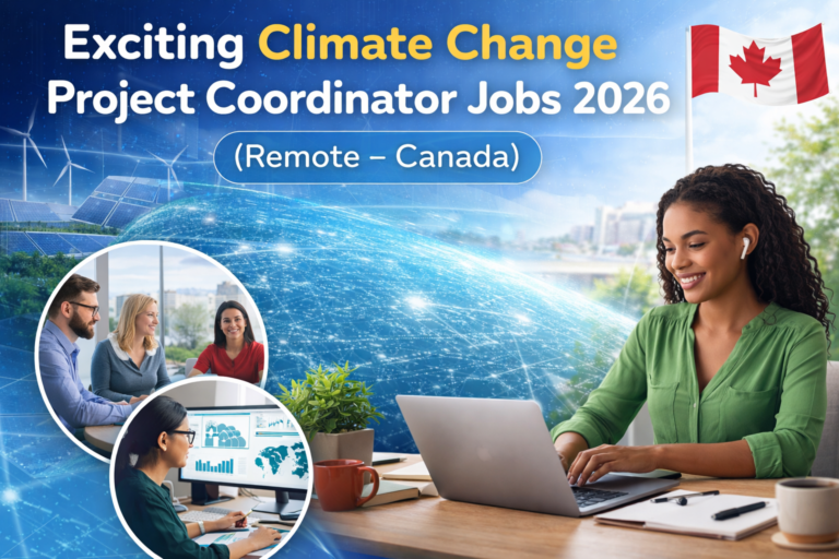 Exciting Climate Change Project Coordinator Jobs 2026 (Remote – Canada)