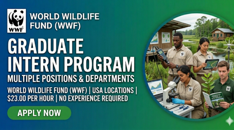 WWF BRIDGE Graduate Internship 2026: Washington, DC ($23/Hr Paid Role)