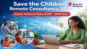 Save the Children Remote Consultancy 2026: Expert Technical Roles ($300 – $600/Day)