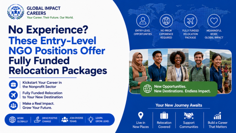 No Experience? These Entry-Level NGO Positions Offer Fully Funded Relocation Packages