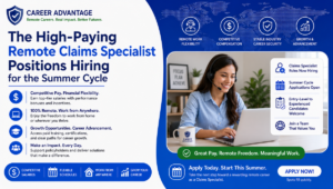 The High-Paying Remote Claims Specialist Positions Hiring for the Summer Cycle