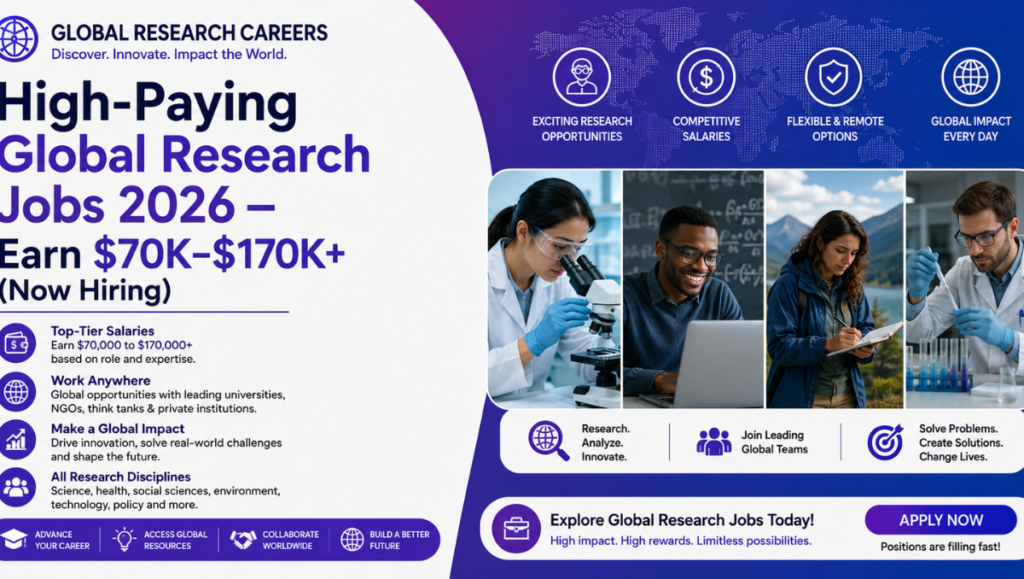 The High-Paying Global Research Jobs Hiring for the 2026 Cycle