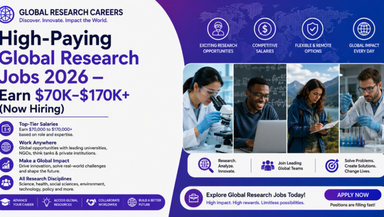 The High-Paying Global Research Jobs Hiring for the 2026 Cycle
