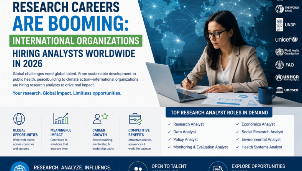 Research Careers Are Booming: International Organizations Hiring Analysts Worldwide in 2026