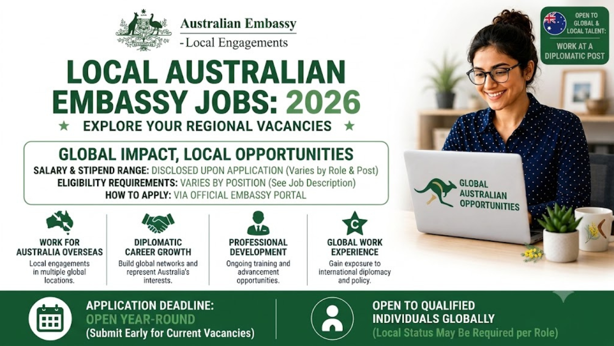 Australian Embassy Jobs from Your Location 2026: Salary, Eligibility Requirements and How to Apply for Local Embassy Vacancies
