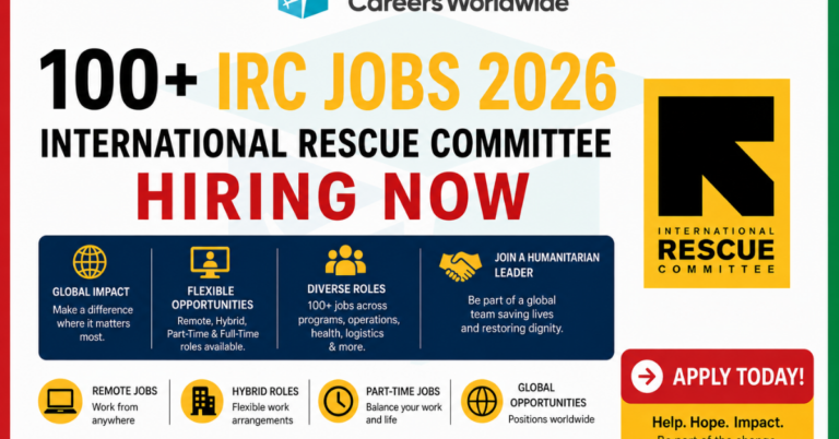 100+ IRC Jobs 2026: International Rescue Committee Hiring Now — Remote, Hybrid, Part-Time & Global Opportunities