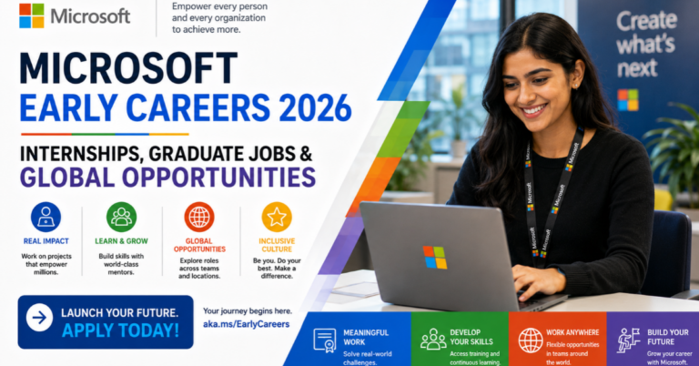 Microsoft Early Careers 2026: Internships, Graduate Jobs & Global Opportunities