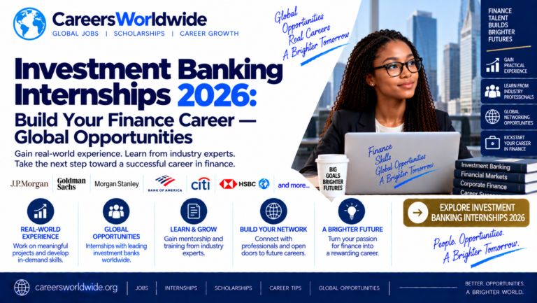 Investment Banking Internships 2026: Build Your Finance Career — Global Opportunities