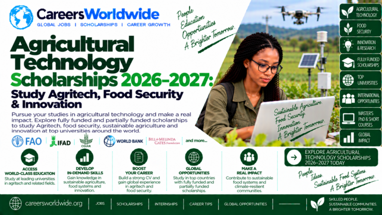 Agricultural Technology Scholarships 2026–2027: Study Agritech, Food Security & Innovation
