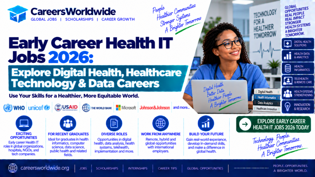Early Career Health IT Jobs 2026: Explore Digital Health, Healthcare Technology & Data Careers