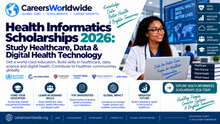 Health Informatics Scholarships 2026: Study Healthcare, Data & Digital Health Technology