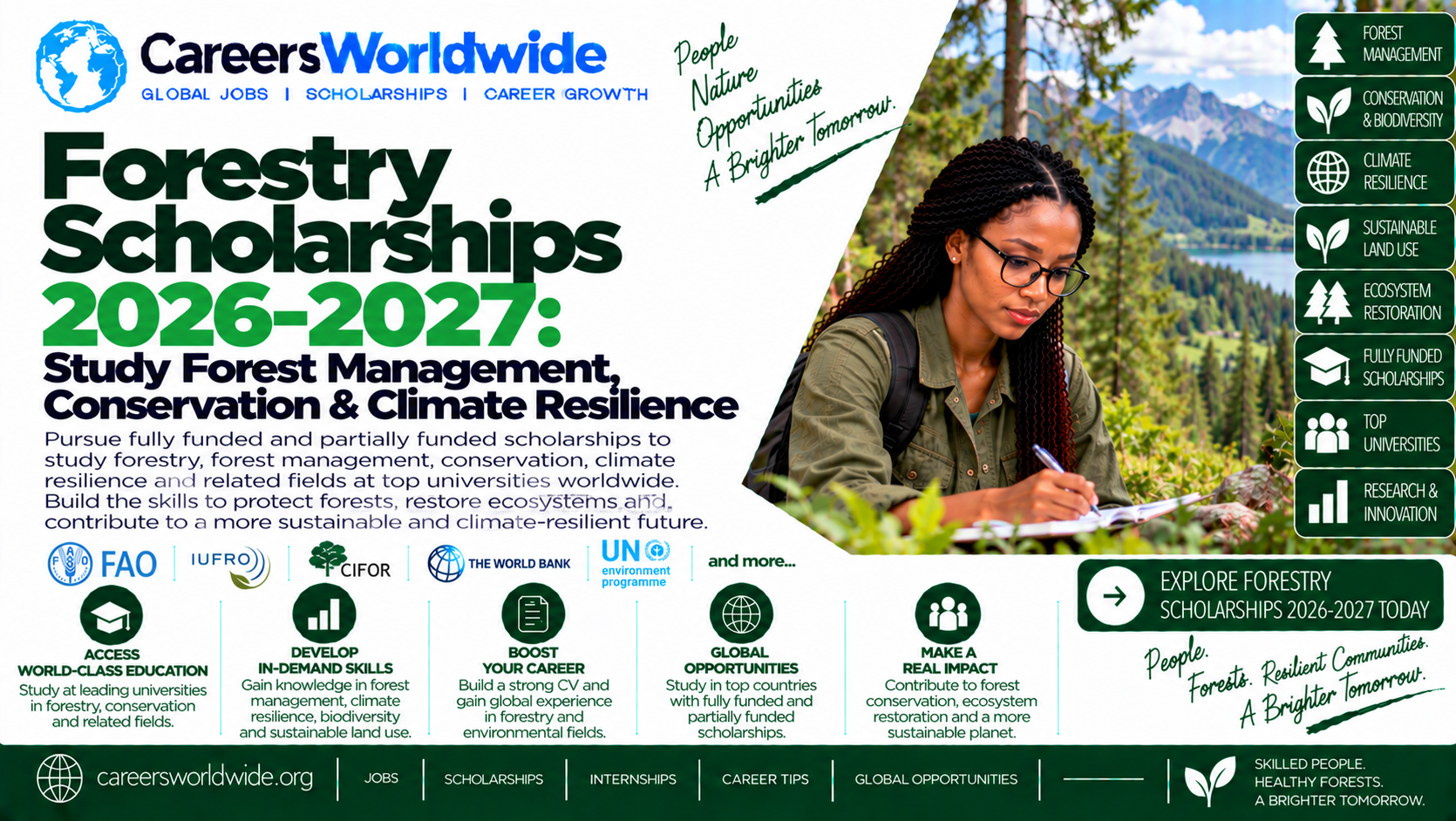 Forestry Scholarships 2026–2027: Study Forest Management, Conservation & Climate Resilience
