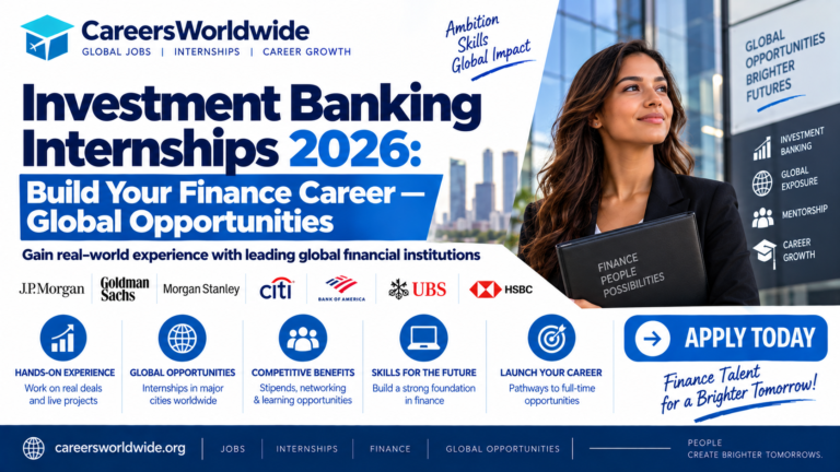 Investment Banking Internships 2026: Build Your Finance Career — Global Opportunities