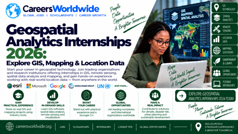 Geospatial Analytics Internships 2026: Explore GIS, Mapping & Location Data