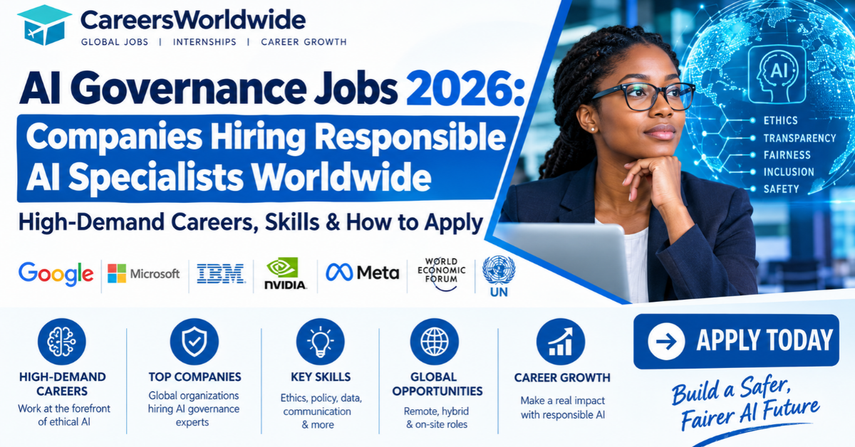 AI Governance Jobs 2026: Companies Hiring Responsible AI Specialists Worldwide — High-Demand Careers, Skills & How to Apply