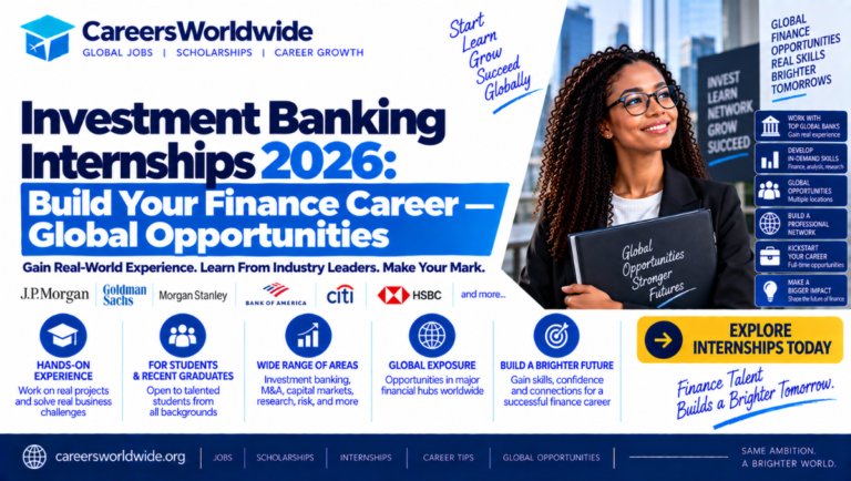 Investment Banking Internships 2026: Build Your Finance Career — Global Opportunities
