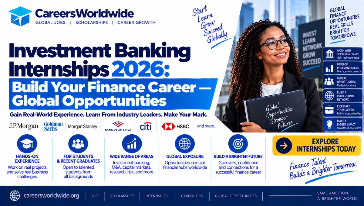 Investment Banking Internships 2026: Build Your Finance Career — Global Opportunities