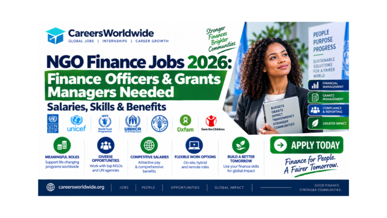 NGO Finance Jobs 2026: Finance Officers & Grants Managers Needed — Salaries, Skills & Benefits