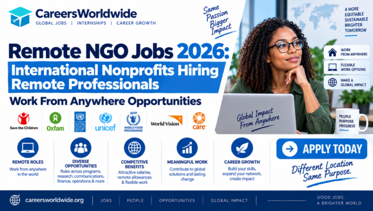 Remote NGO Jobs 2026: International Nonprofits Hiring Remote Professionals — Work From Anywhere Opportunities