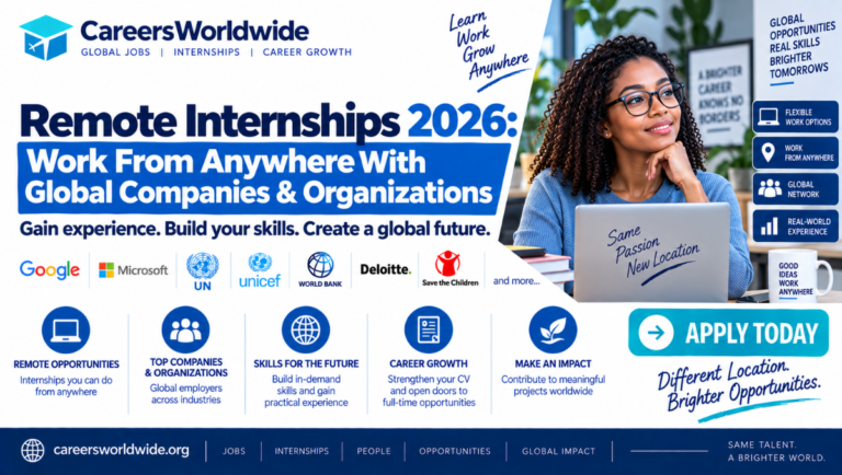 Remote Internships 2026: Work From Anywhere With Global Companies & Organizations