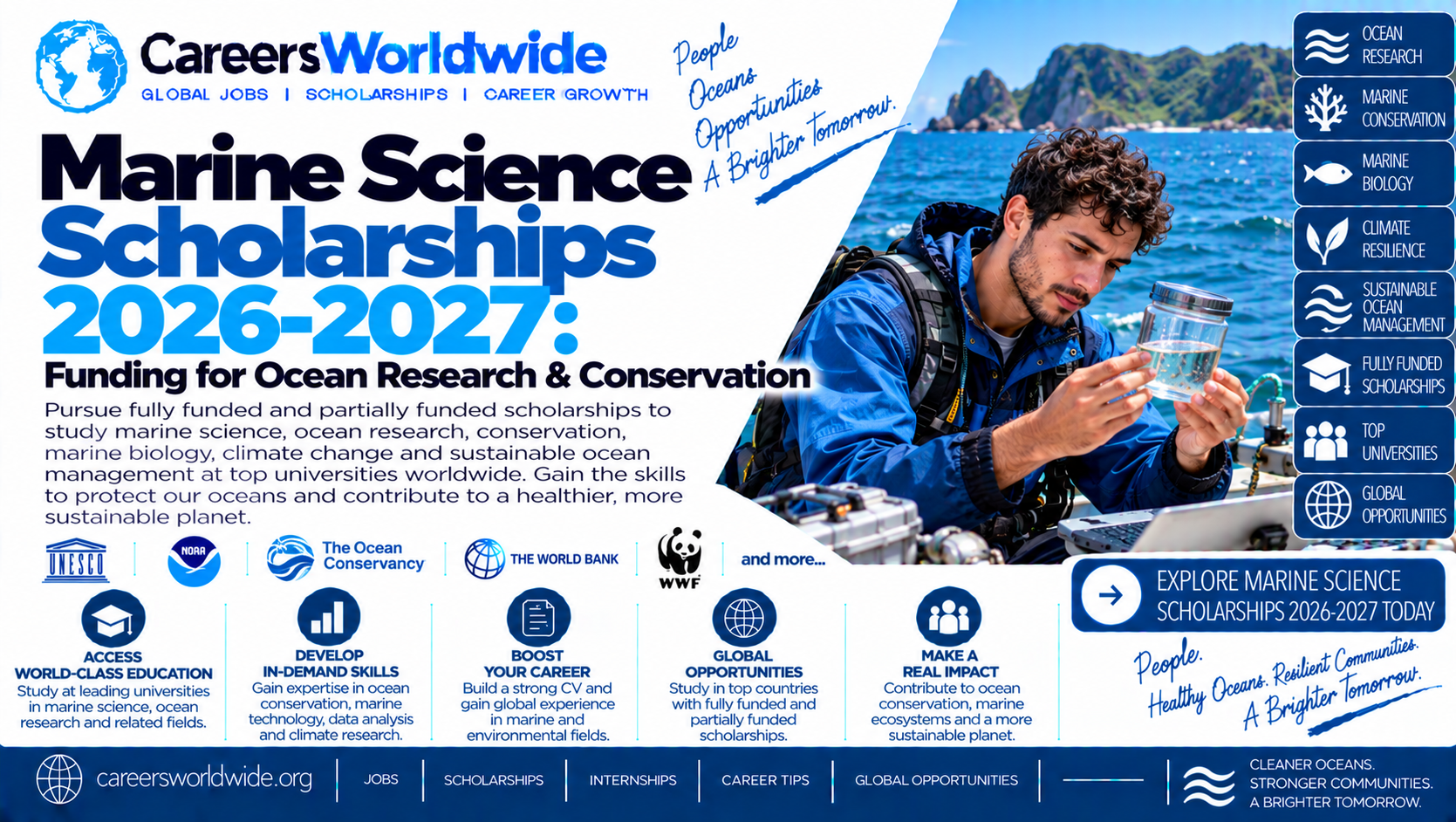 Marine Science Scholarships 2026–2027: Funding for Ocean Research & Conservation