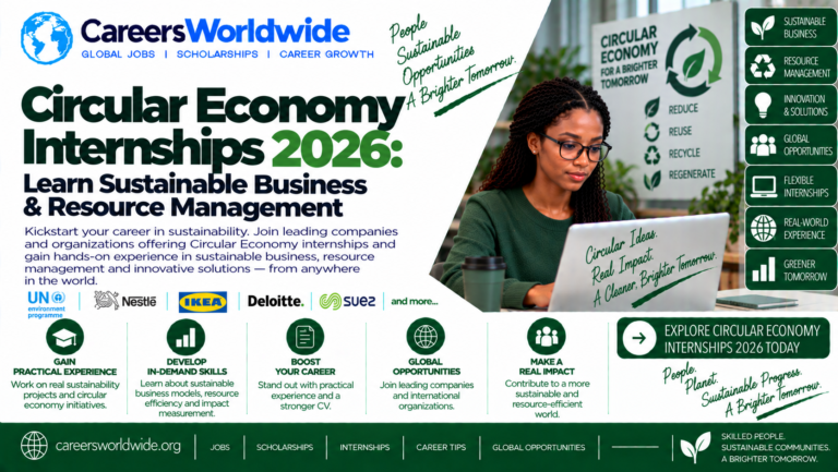 Circular Economy Internships 2026: Learn Sustainable Business & Resource Management