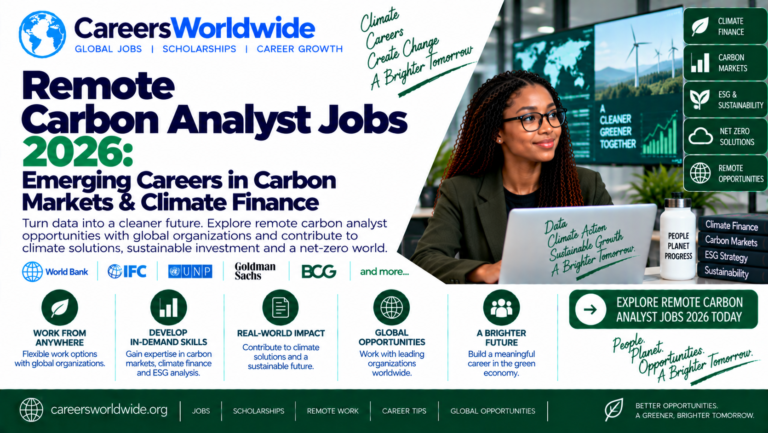 Remote Carbon Analyst Jobs 2026: Emerging Careers in Carbon Markets & Climate Finance