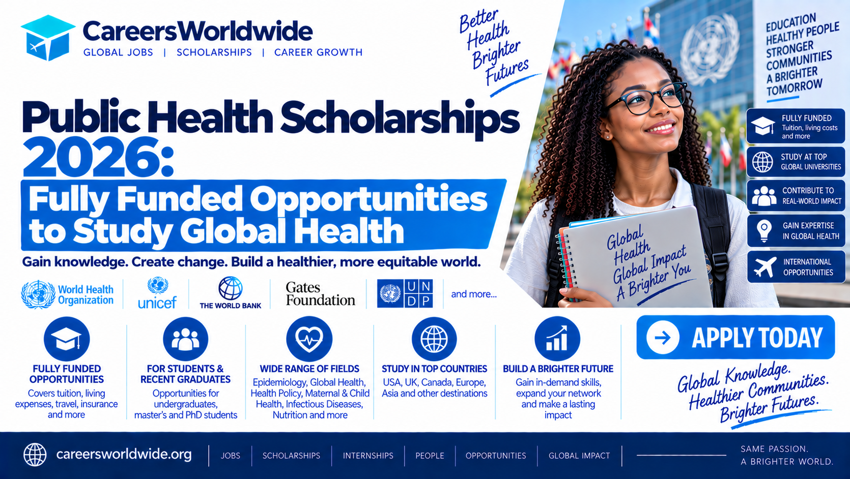 Public Health Scholarships 2026: Fully Funded Opportunities to Study Global Health
