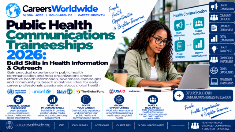 Public Health Communications Traineeships 2026: Build Skills in Health Information & Outreach