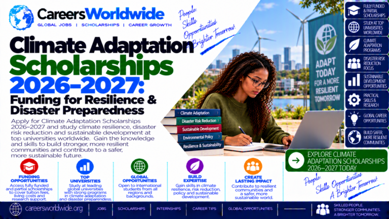 Climate Adaptation Scholarships 2026–2027: Funding for Resilience & Disaster Preparedness