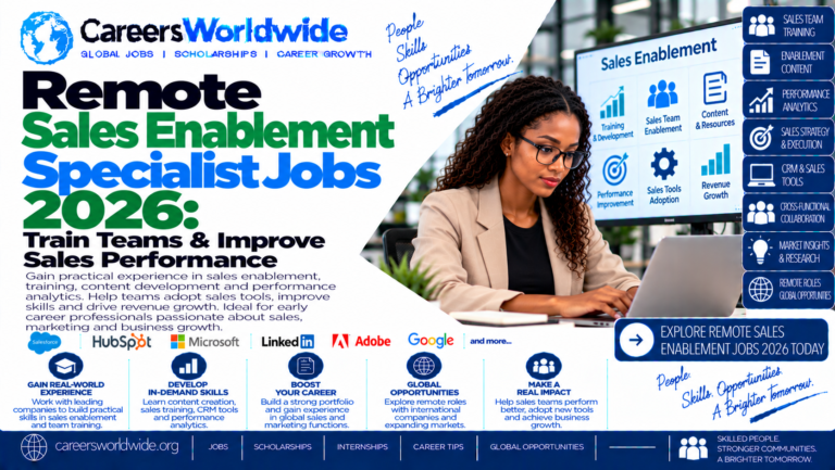 Remote Sales Enablement Specialist Jobs 2026: Train Teams & Improve Sales Performance