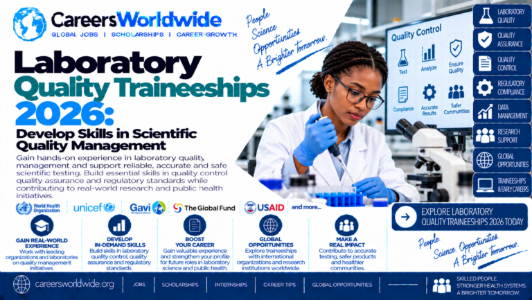 Laboratory Quality Traineeships 2026: Develop Skills in Scientific Quality Management