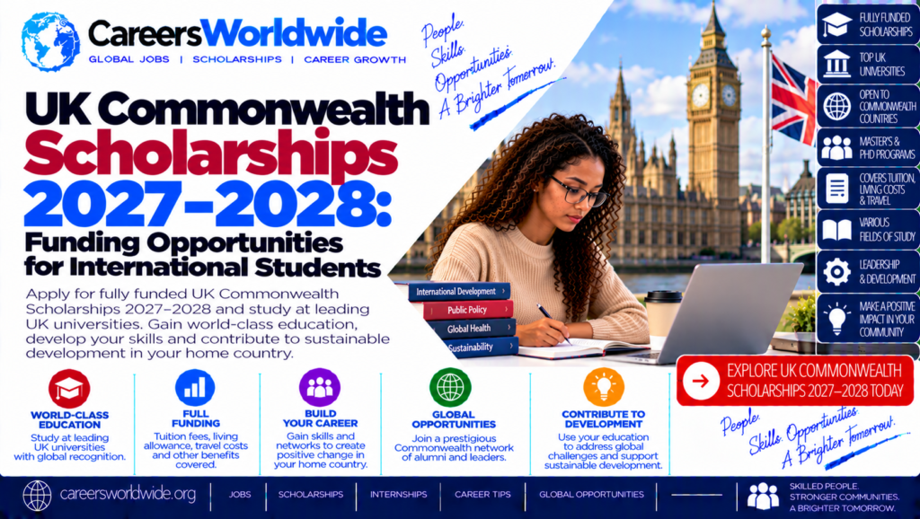 UK Commonwealth Scholarships 2027–2028: Funding Opportunities for International Students
