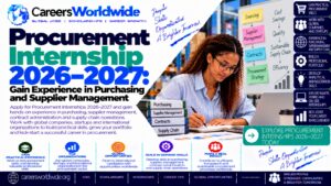Procurement Internship 2026–2027: Gain Experience in Purchasing and Supplier Management