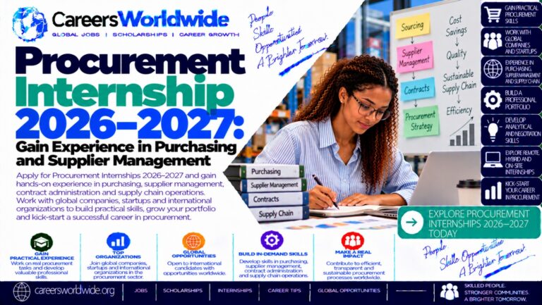 Procurement Internship 2026–2027: Gain Experience in Purchasing and Supplier Management