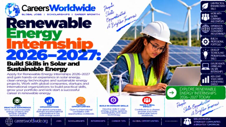 Renewable Energy Internship 2026–2027: Build Skills in Solar and Sustainable Energy