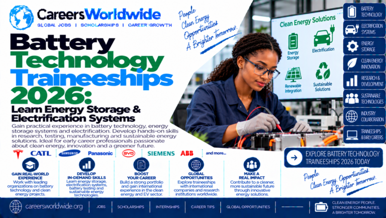 Battery Technology Traineeships 2026: Learn Energy Storage & Electrification Systems