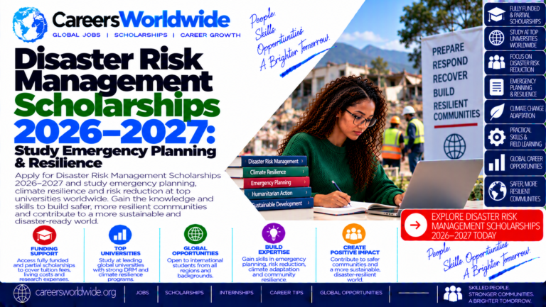 Disaster Risk Management Scholarships 2026–2027: Study Emergency Planning & Resilience