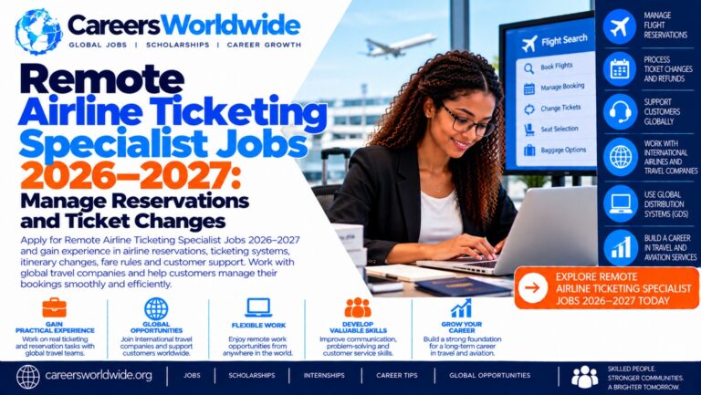 Remote Airline Ticketing Specialist Jobs 2026–2027: Manage Reservations and Ticket Changes
