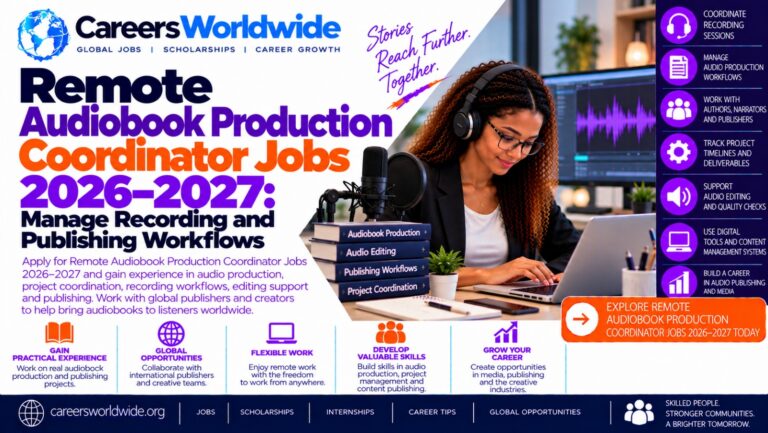 Remote Audiobook Production Coordinator Jobs 2026–2027: Manage Recording and Publishing Workflows