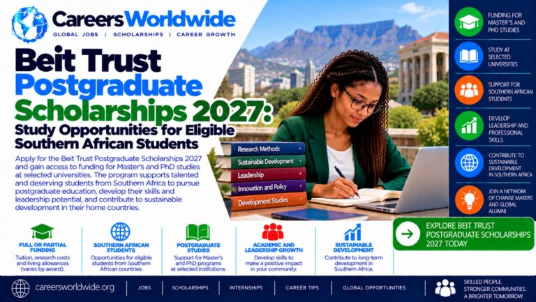 Beit Trust Postgraduate Scholarships 2027: Study Opportunities for Eligible Southern African Students