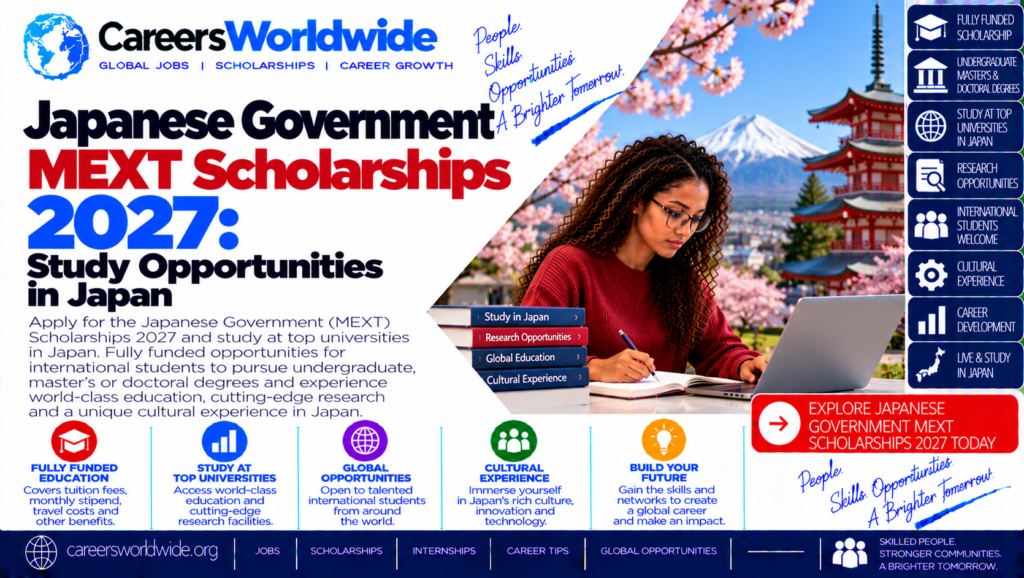 Japanese Government MEXT Scholarships 2027: Study Opportunities in Japan