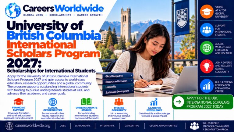 University of British Columbia International Scholars Program 2027: Scholarships for International Students