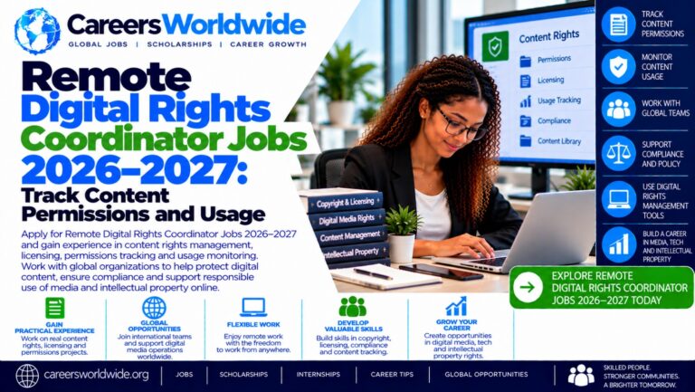 Remote Digital Rights Coordinator Jobs 2026–2027: Track Content Permissions and Usage