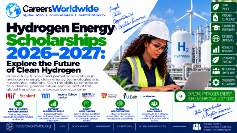Hydrogen Energy Scholarships 2026–2027: Explore the Future of Clean Hydrogen