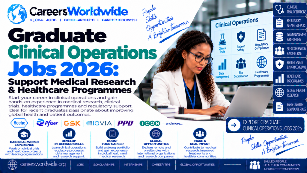 Graduate Clinical Operations Jobs 2026: Support Medical Research & Healthcare Programmes