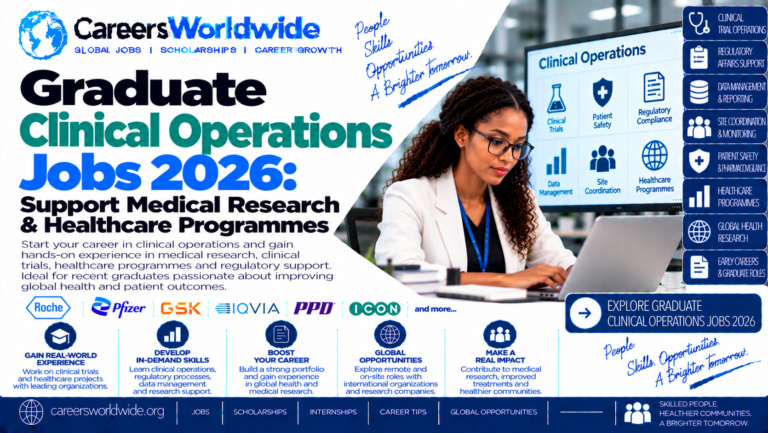 Graduate Clinical Operations Jobs 2026: Support Medical Research & Healthcare Programmes