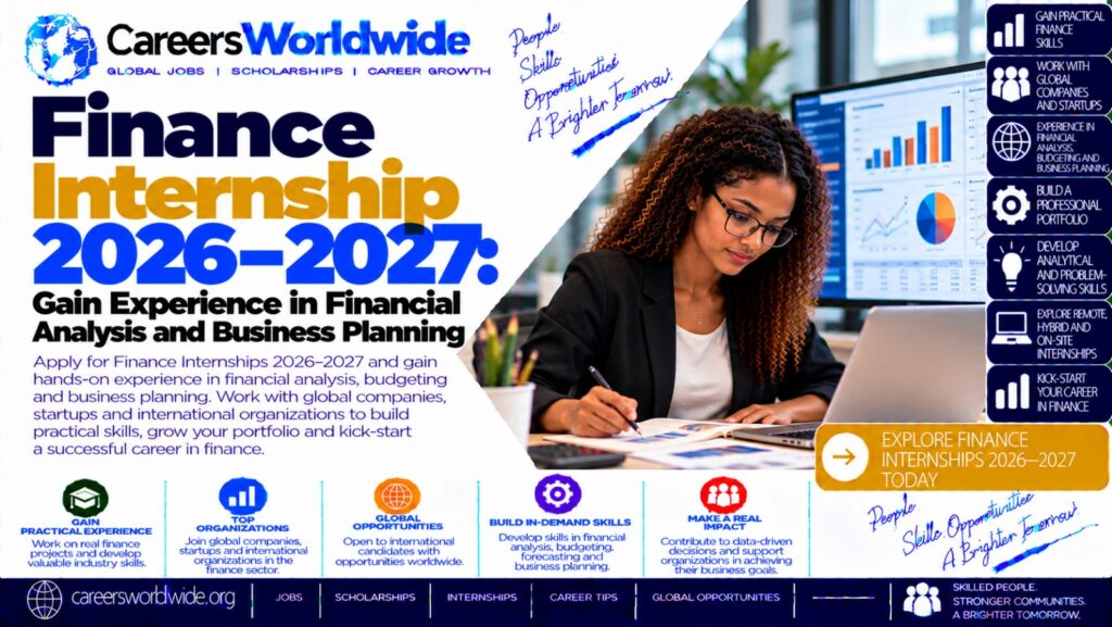 Finance Internship 2026–2027: Gain Experience in Financial Analysis and Business Planning