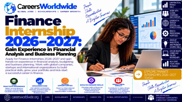 Finance Internship 2026–2027: Gain Experience in Financial Analysis and Business Planning